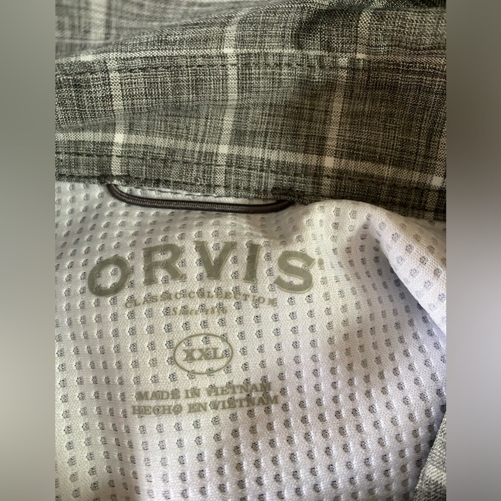 Orvis. Tech Support Mens Button Down. Gray. Very … - image 4